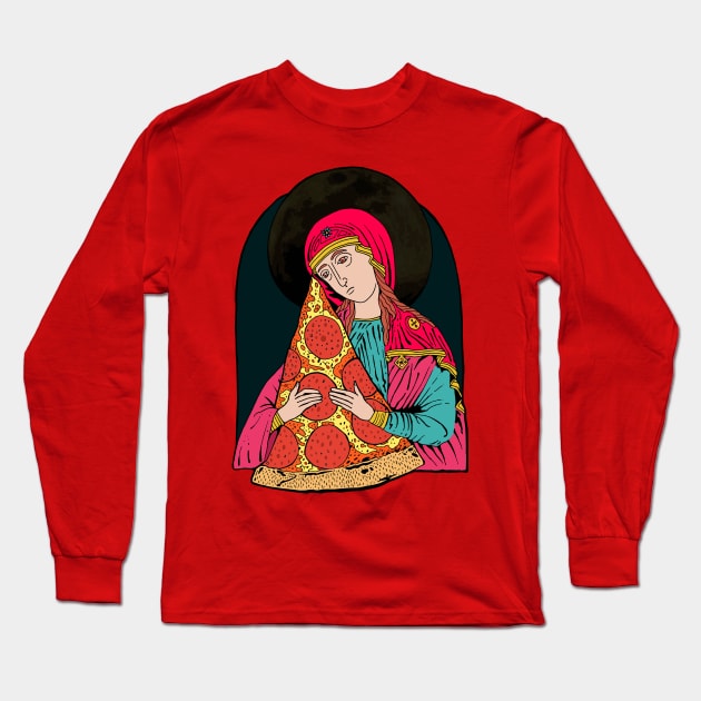 Holy Pizza Long Sleeve T-Shirt by miskel